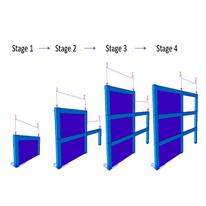 how to use time loads for construction stage in midas civil